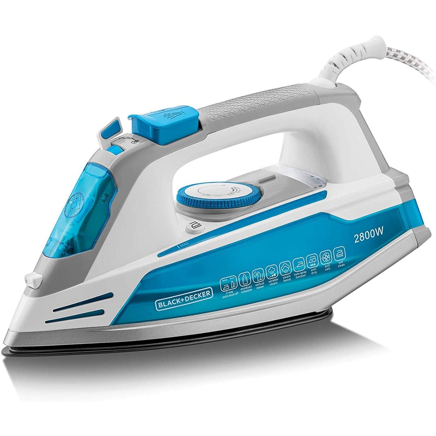 مكواة بخار بلاك+ديكر، 2800 وات، أزرق - X2800 مكواة بخار بلاك+ديكر، 2800 وات، أزرق - X2800